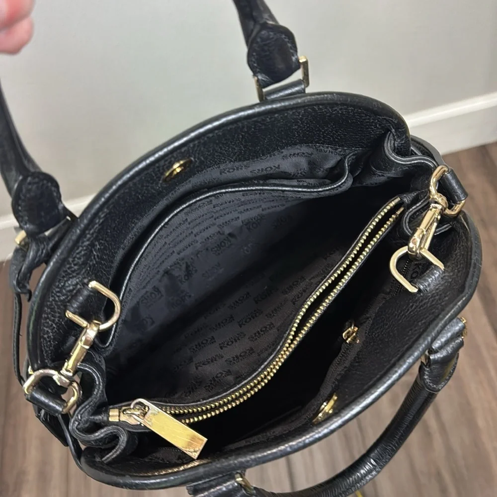Michael Kors Black and‎ Gold Satchel with Elegant Design